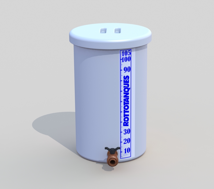 Tanque cilíndrico vertical aberto fundo plano de 105 litros - Imagem 4