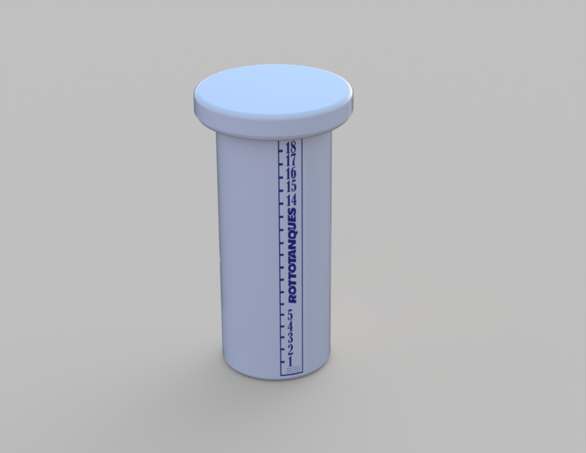 Tanque cilíndrico vertical aberto fundo plano de 18 litros - Imagem 3